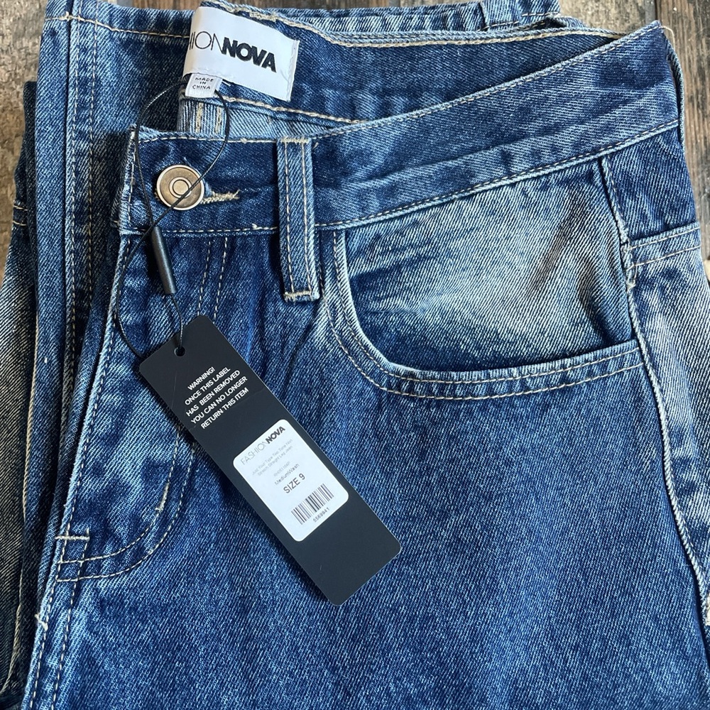 Fashion Nova Two Tone Denim Jeans